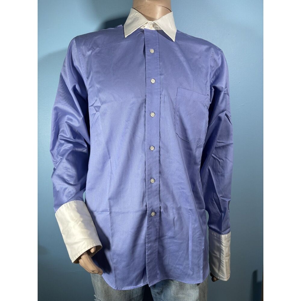 Donald J. Trump Collection Men's Dress Shirt (Size M: 16 34/35) French Cuffs